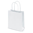 Torba papierowa 180x80x220mm z uchwytem skręcanym Biała Premium