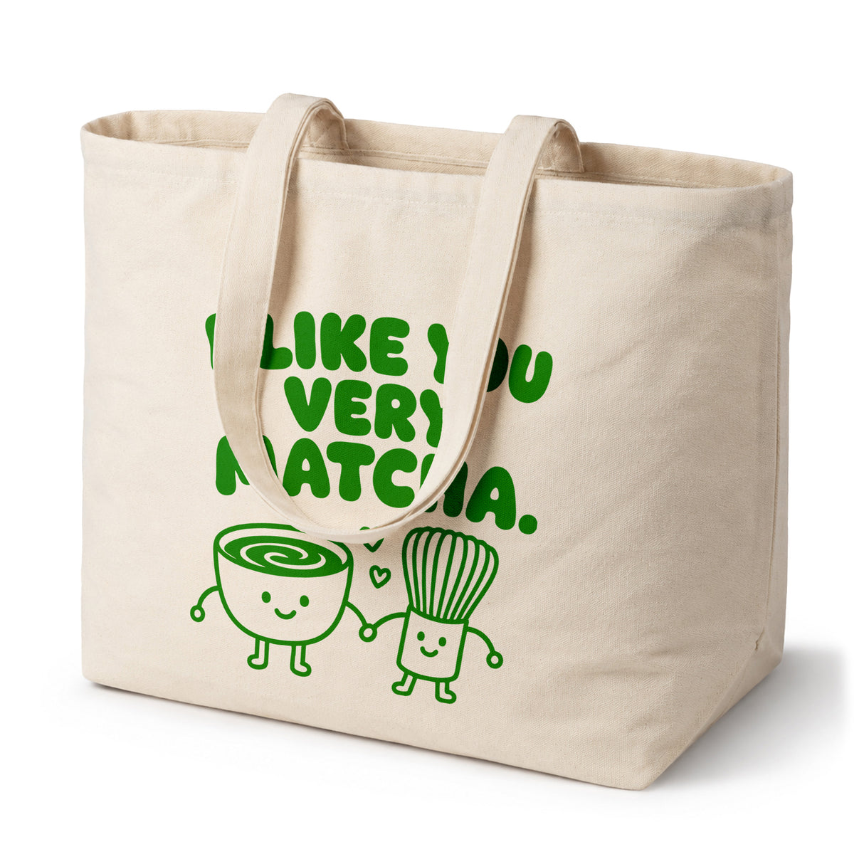 Torba bawełniana 510x150x380mm Ecru I LIKE YOU VERY MATCHA