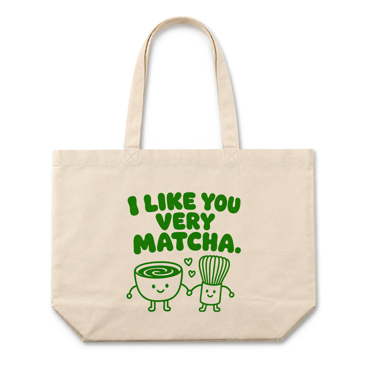 Torba bawełniana 510x150x380mm Ecru I LIKE YOU VERY MATCHA