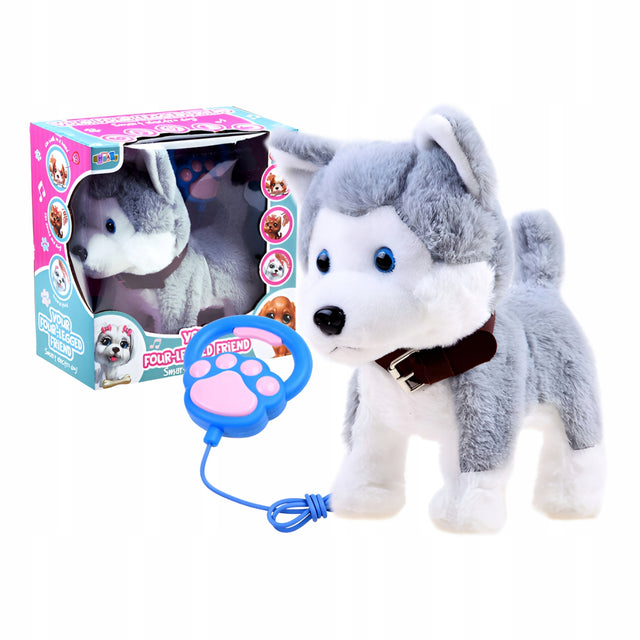 Interaktywny Pies Husky na Smyczy