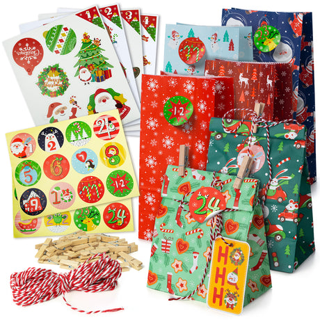 Papierowy kalendarz adwentowy DIY Mikołaj