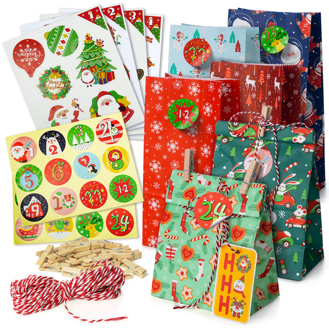 Papierowy kalendarz adwentowy DIY Mikołaj