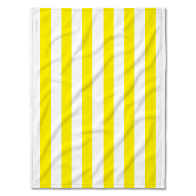 Koc plażowy 150x200 cm w paski - Różne kolory Żółty