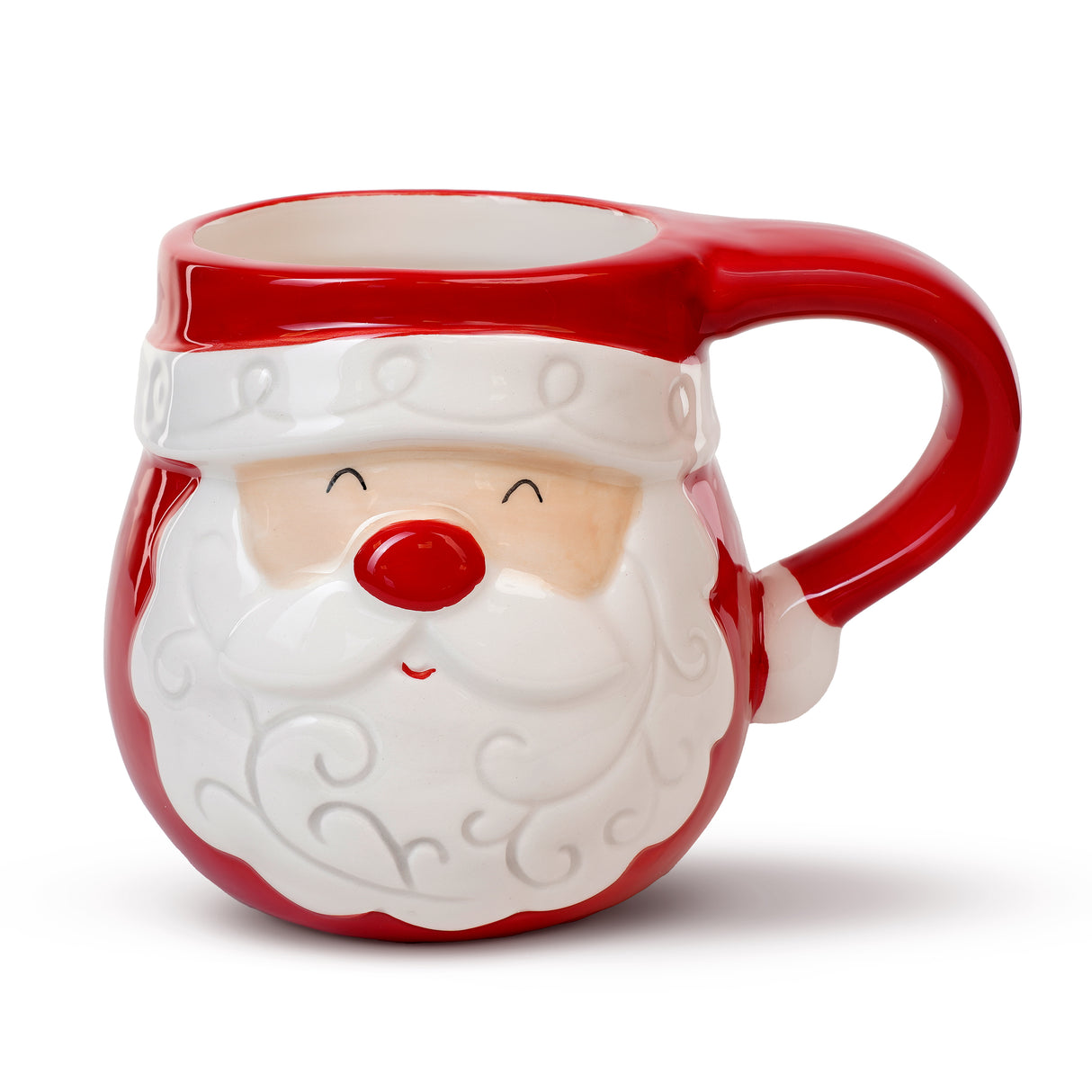 Ceramiczny kubek świąteczny z motywem Mikołaja 350ml