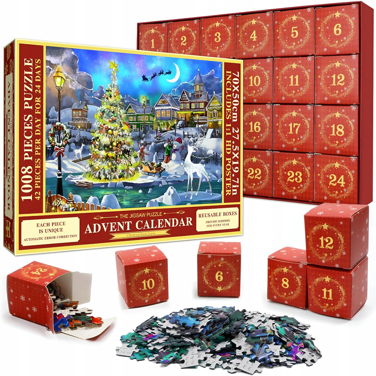 Kalendarz adwentowy Puzzle obrazek Boże Narodzenie