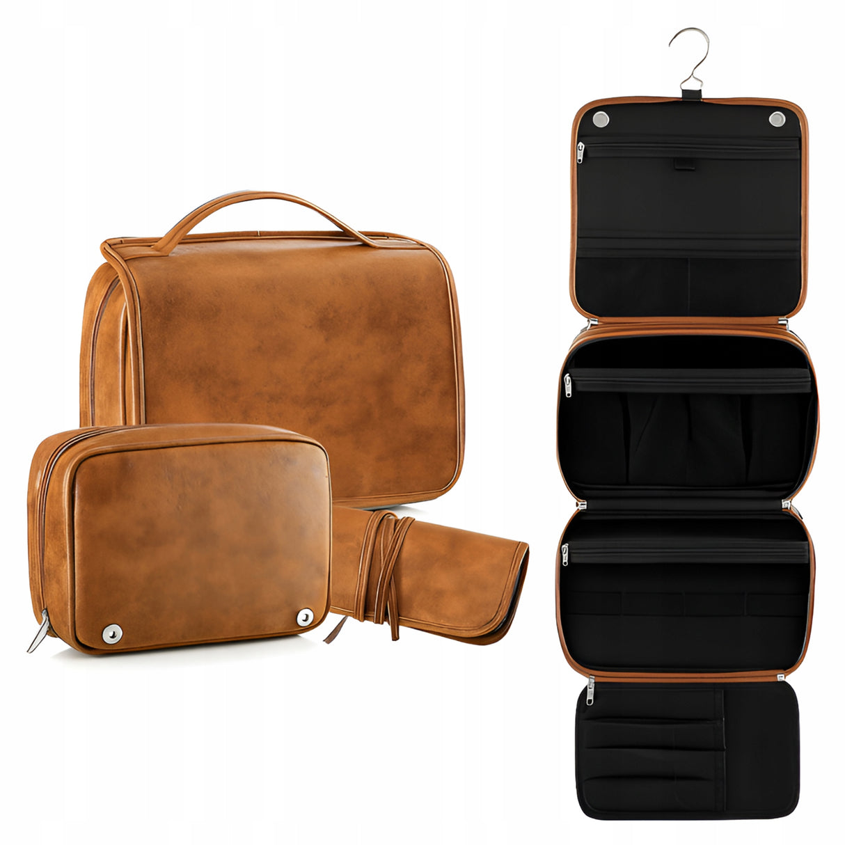 Kosmetyczka podróżna skórzana męska