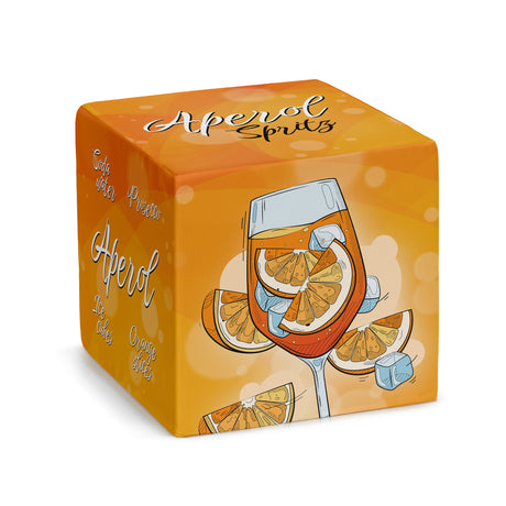 Pufa kostka 40x40x40 cm - Fullprint Aperol Spritz