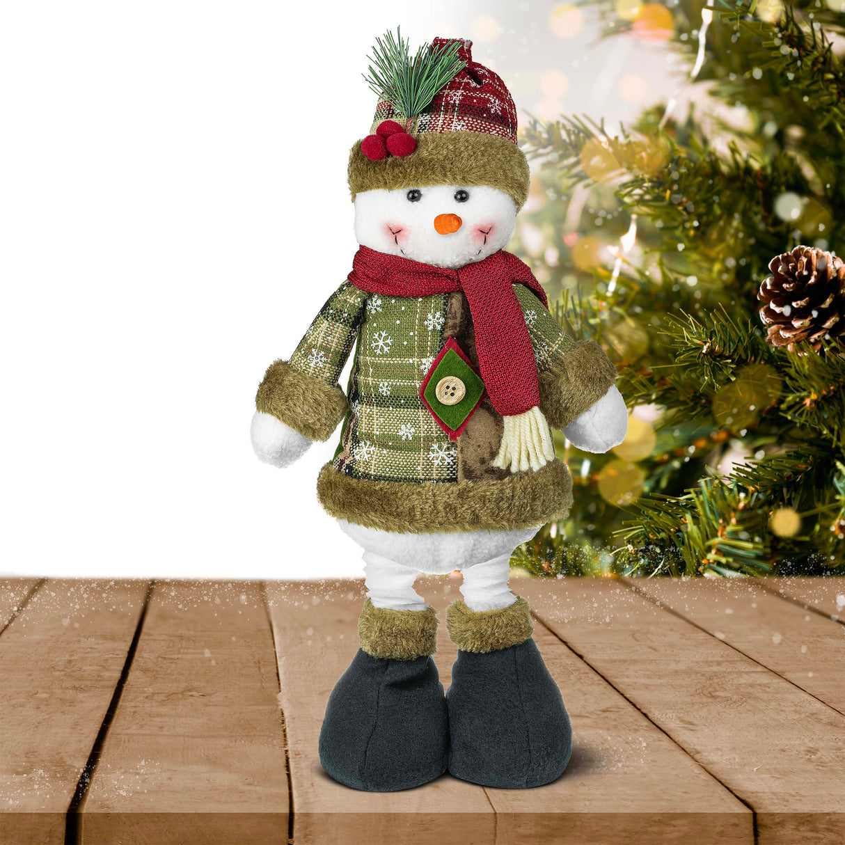 Dekoracyjna figurka Świąteczny bałwan regulowana