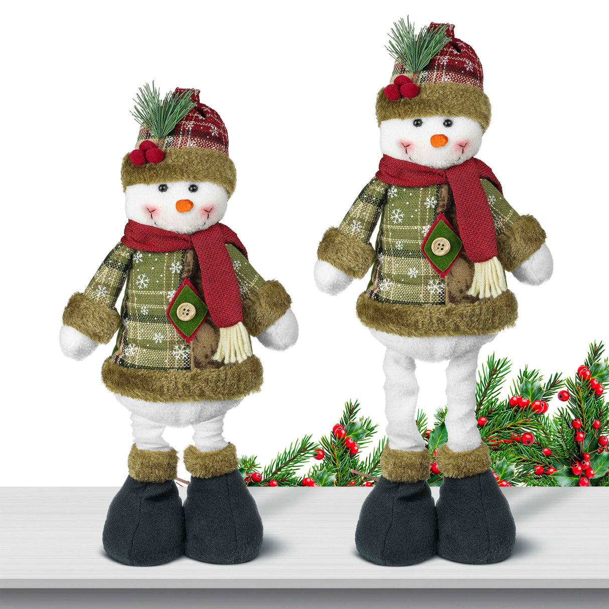 Dekoracyjna figurka Świąteczny bałwan regulowana