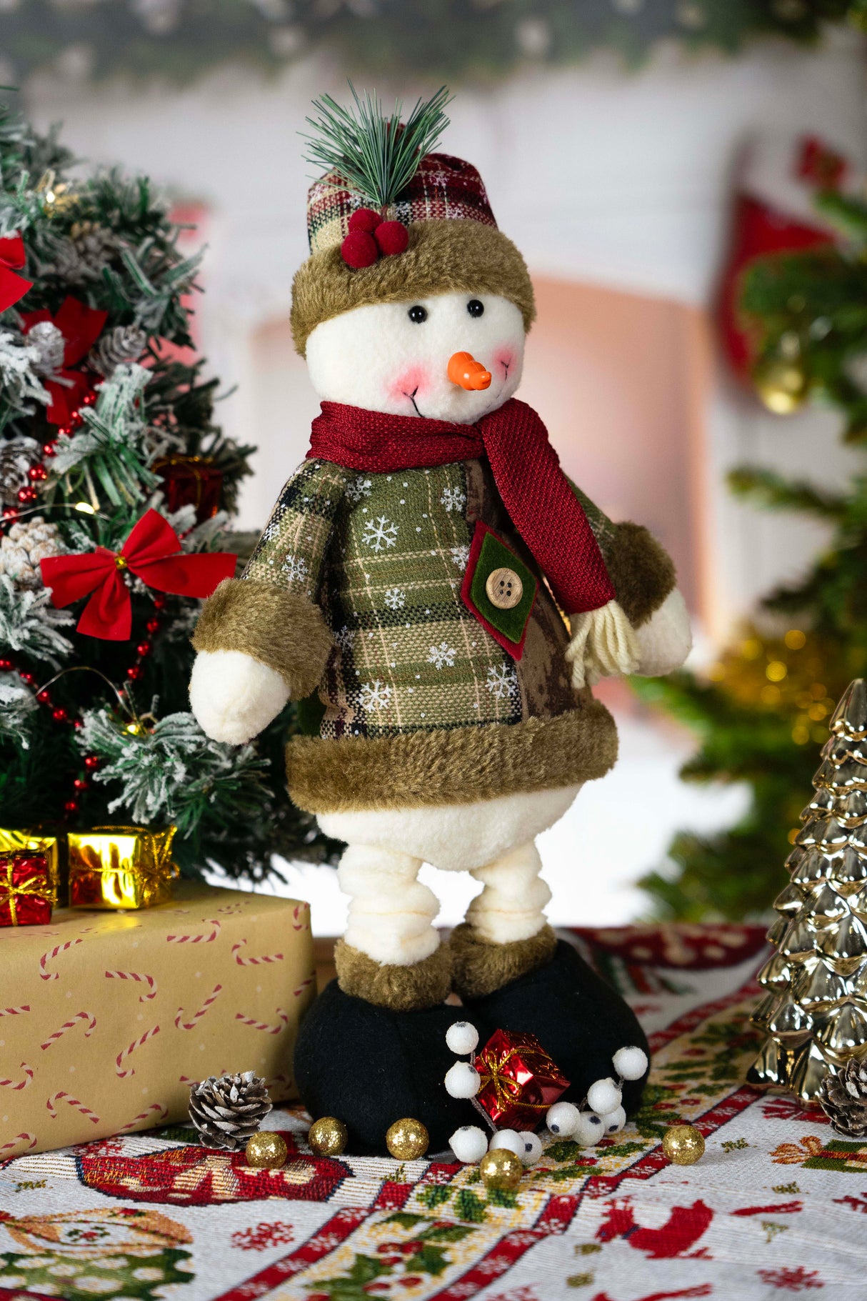 Dekoracyjna figurka Świąteczny bałwan regulowana