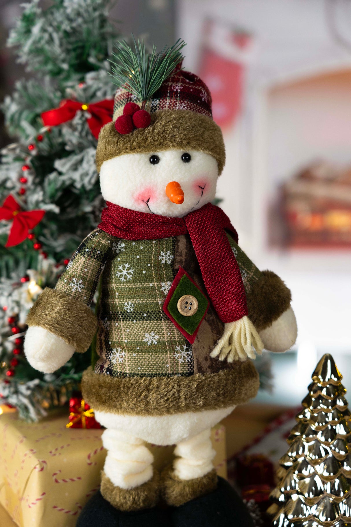 Dekoracyjna figurka Świąteczny bałwan regulowana