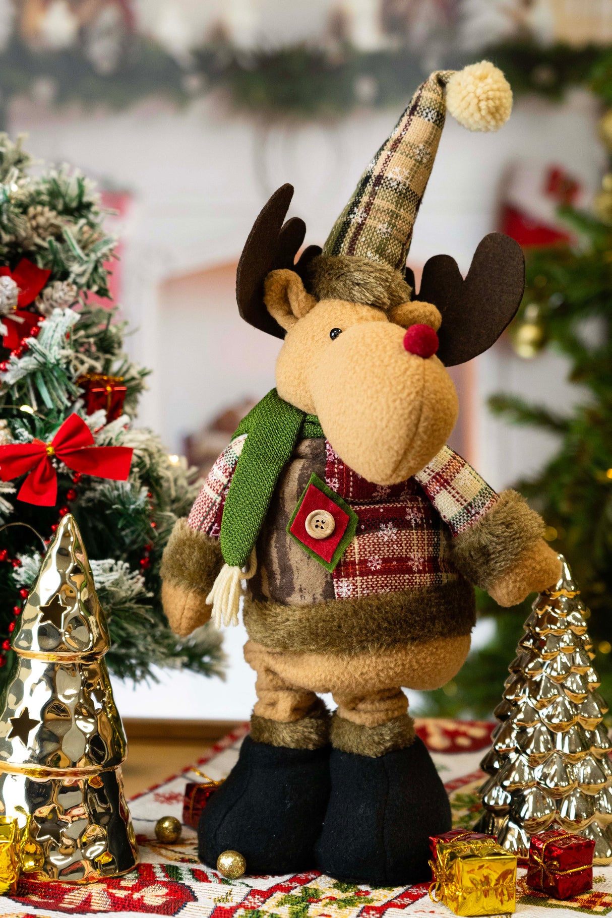 Dekoracyjna figurka Świąteczny Renifer regulowana