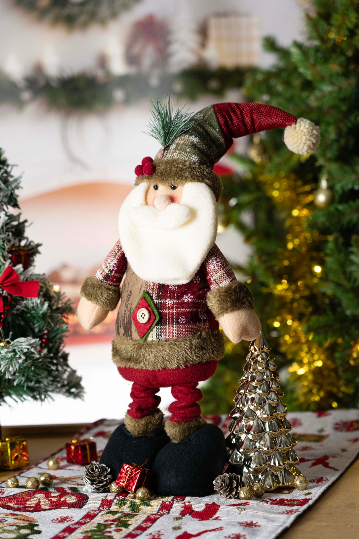 Dekoracyjna figurka Święty Mikołaj regulowana