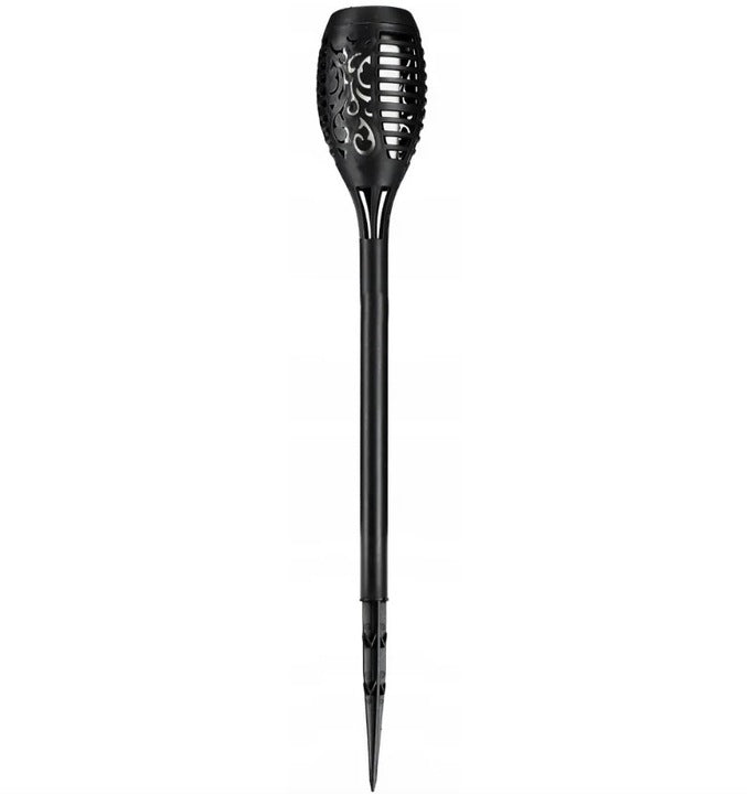 Lampa solarna LED POCHODNIA czarna efekt płomienia 4szt.