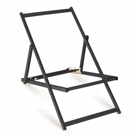 Leżak drewniany SUMMER TIME - Czarny Stelaż