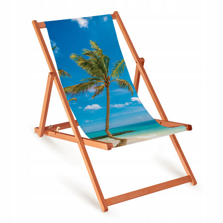 Leżak drewniany PALMA - Pomarańczowy Stelaż