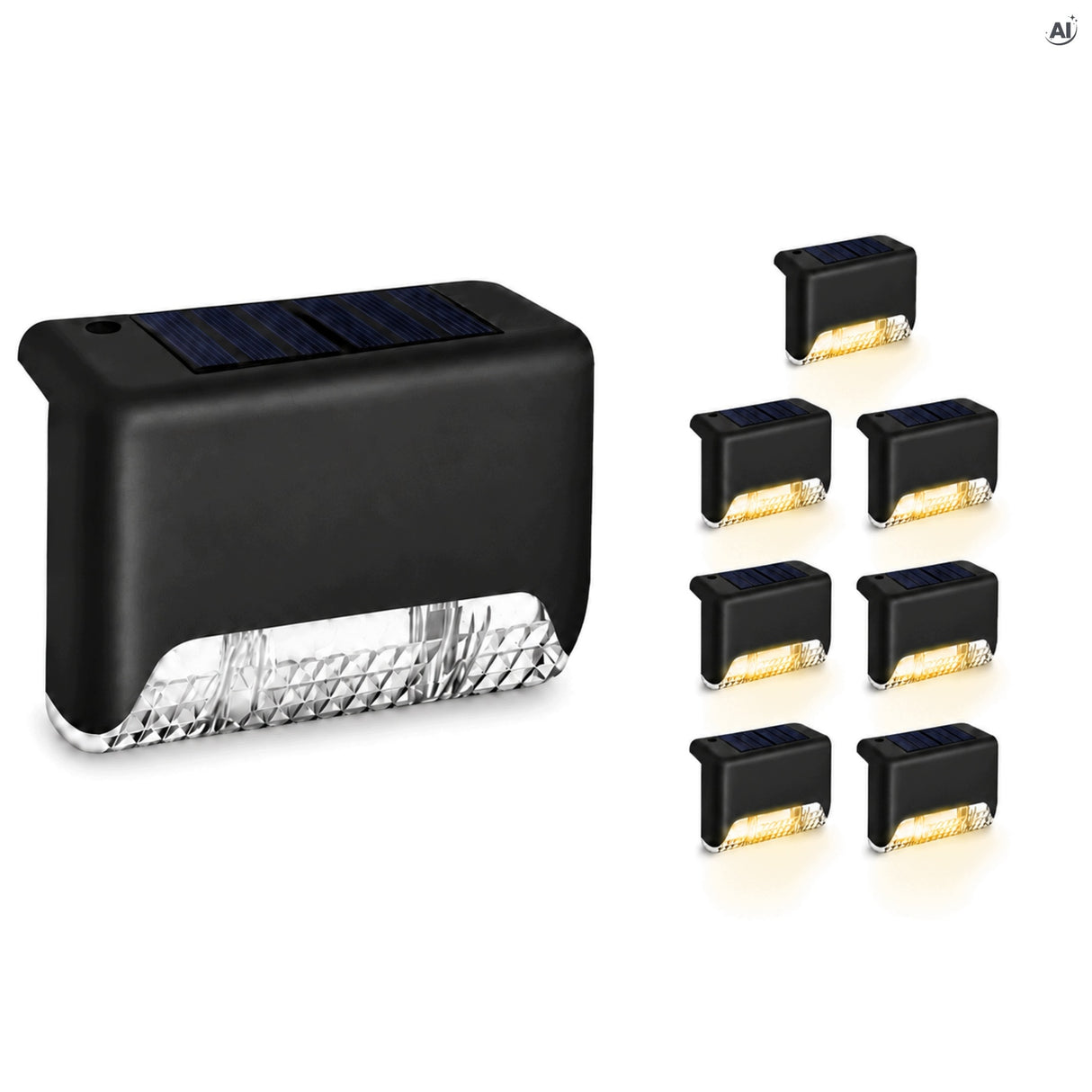 Lampki solarne schodowe LED 7szt.