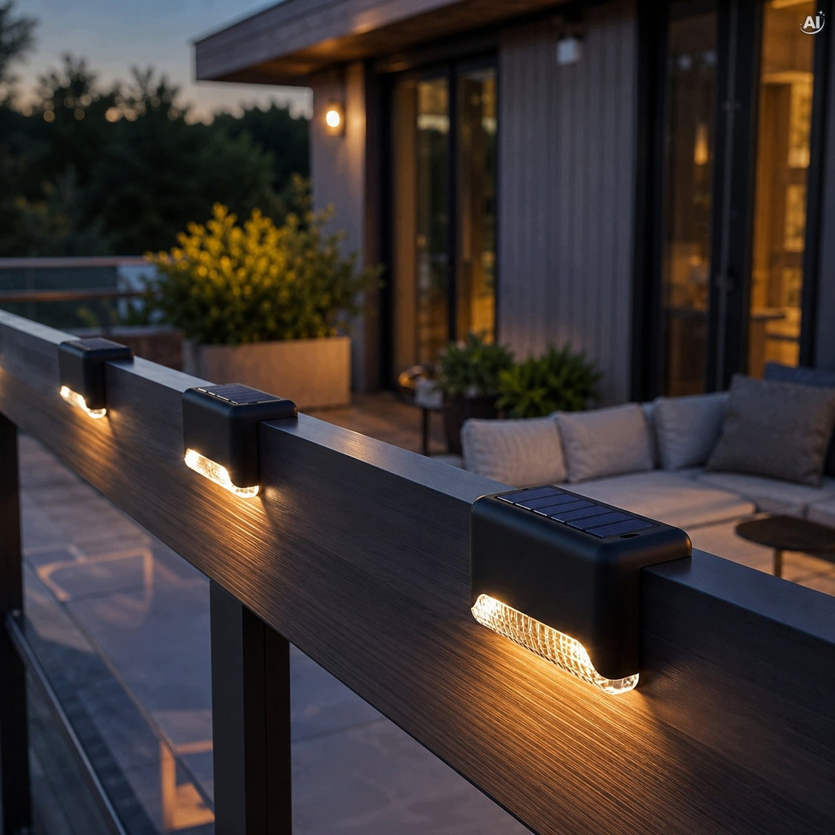 Lampki solarne schodowe LED 7szt.