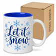 Kubek świąteczny Let Is Snow Niebieski