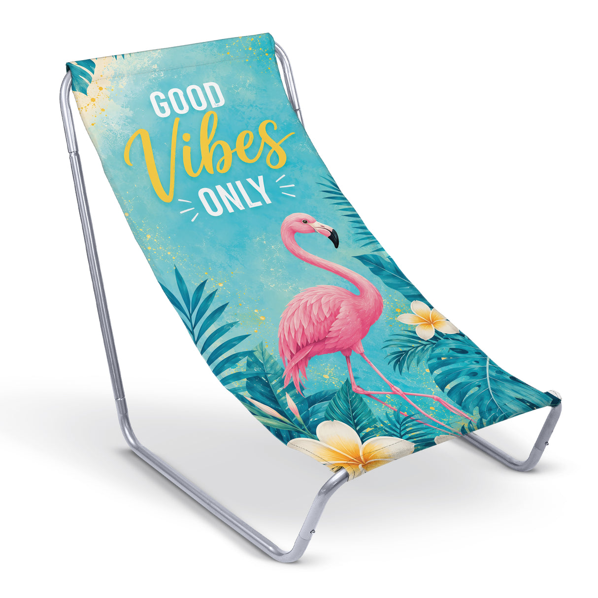 Leżak Plażowy Metalowy Good Vibes Only