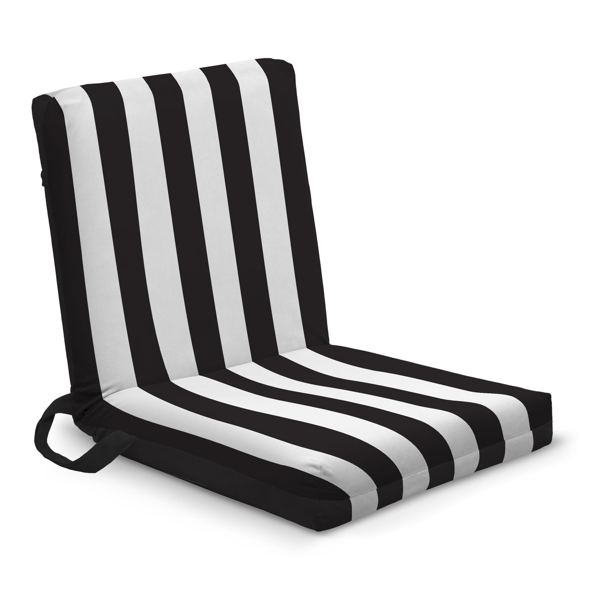 Leżak podróżny składany leżanka w białe paski- RÓŻNE KOLORY Czarny