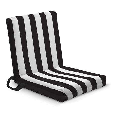Leżak podróżny składany leżanka w białe paski- RÓŻNE KOLORY Czarny