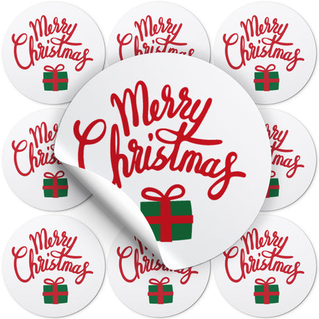 Naklejki świąteczne MERRY CHRISTMAS ozdobne 10szt.