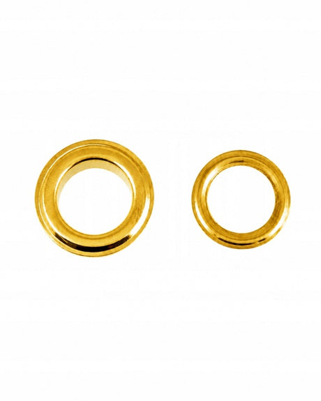 Metalowe oczka kaletnicze 16 mm z podkładkami złote 10szt.