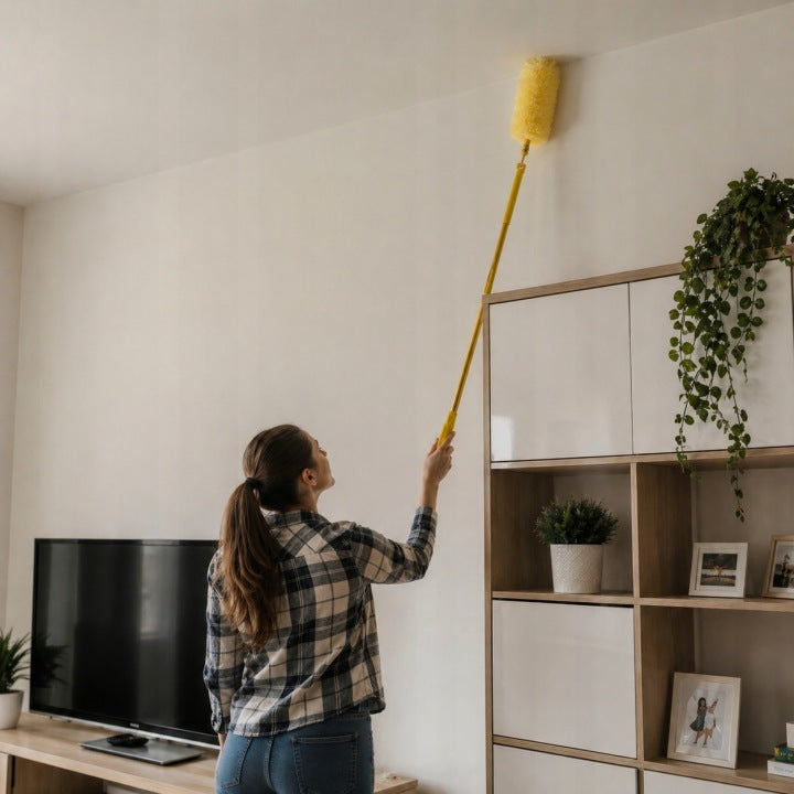 Miotełka teleskopowa do kurzu żółta 90cm 