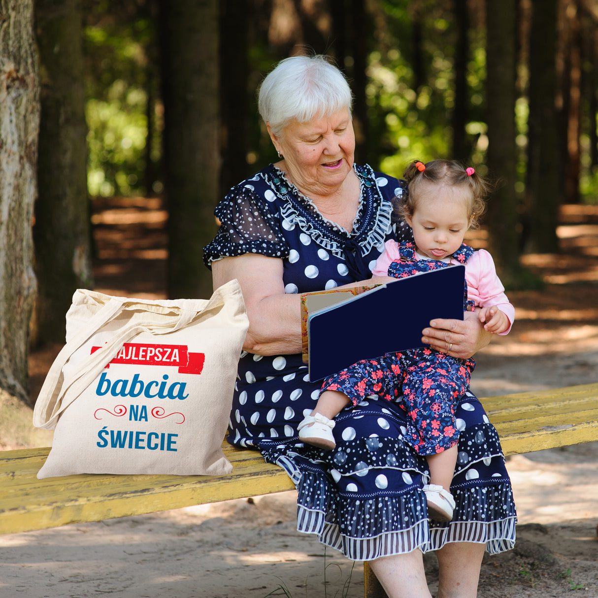 Torba Bawełniana Najlepsza Babcia na świecie Prezent na dzień babci Ecru