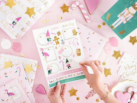 Naklejki świąteczne Skrzaty 26szt.