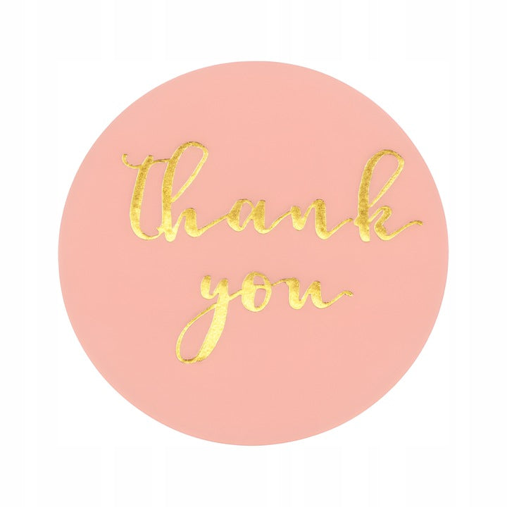 Naklejki Thank You Różowe