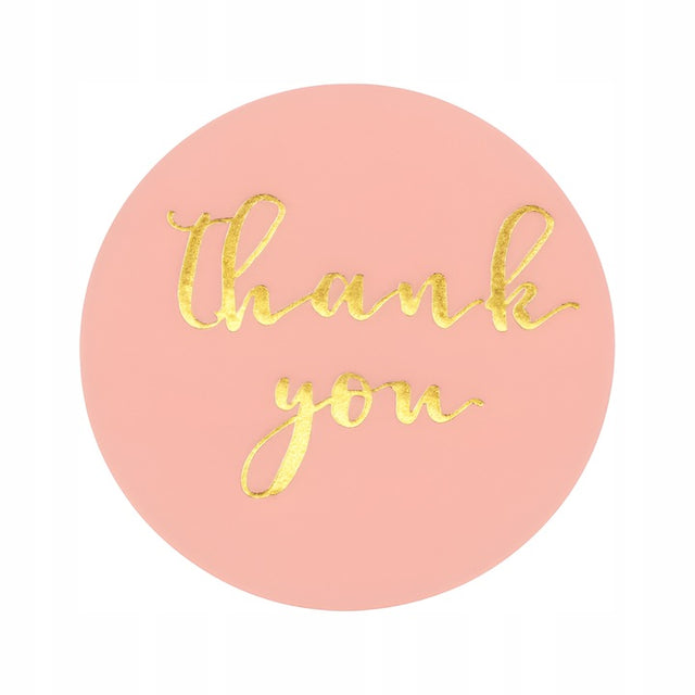 Naklejki Thank You Różowe