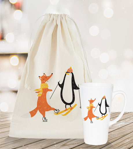 Zestaw świąteczny WOREK KUBEK pingwin