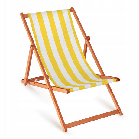 Leżak drewniany PASY - Pomarańczowy Stelaż