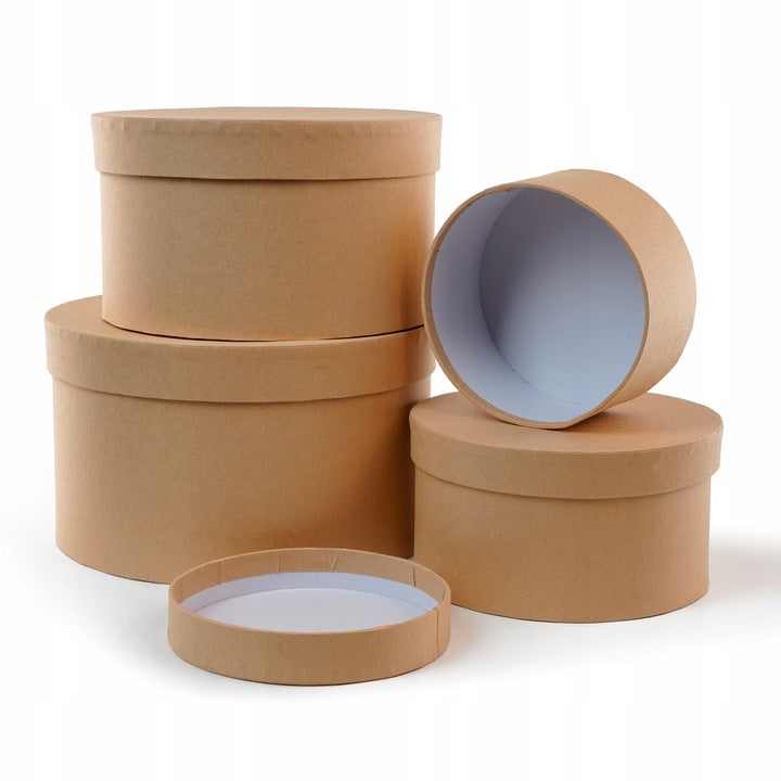 Zestaw beżowych pudełek prezentowych 4szt.