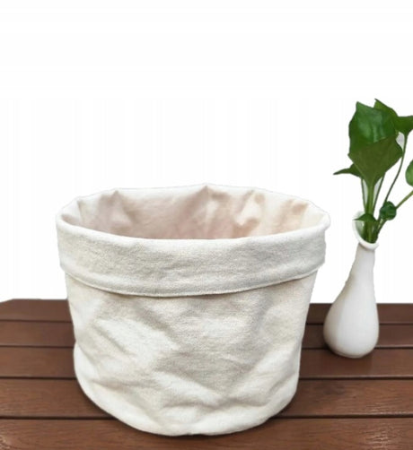 Eko bawełniana osłonka na doniczkę Ecru 21x24 cm