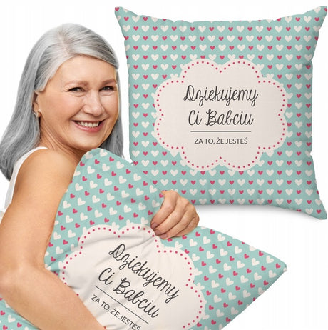 Poduszka na Dzień Babci - Dziękujemy Ci Babciu za to że JESTEŚ Prezent na Dzień Babci