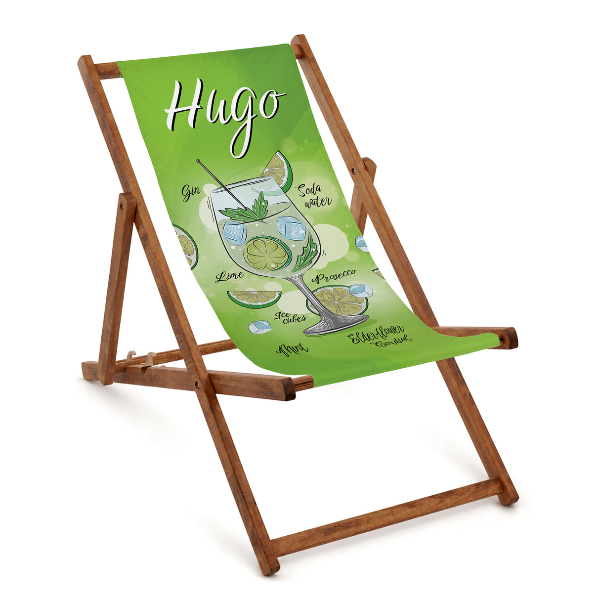 Leżak drewniany HUGO- Brązowy stelaż olejowany PREMIUM