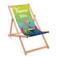 Leżak drewniany TROPICAL VIBES - Naturalny stelaż olejowany PREMIUM