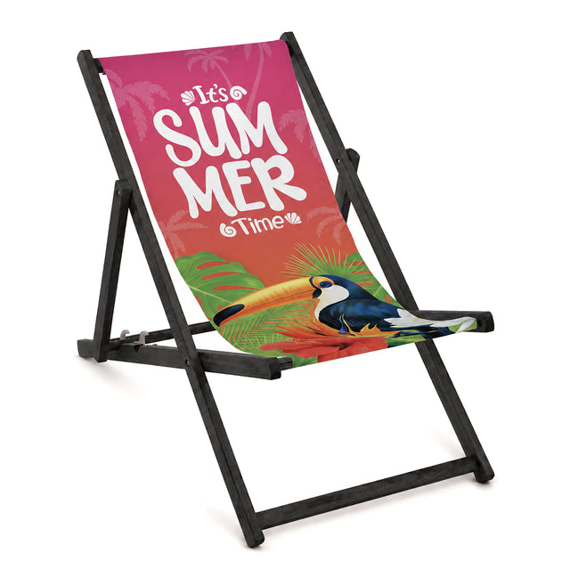Leżak drewniany SUMMER- Czarny stelaż olejowany PREMIUM