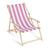 Leżak z Podłokietnikiem Pasy Różowy