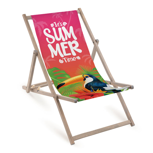 Leżak drewniany SUMMER TIME - Szary Stelaż