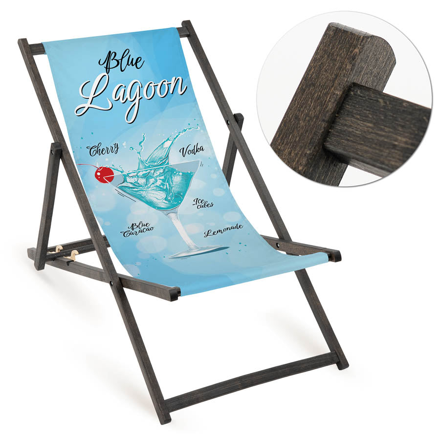 Leżak drewniany BLUE LAGOON