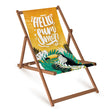 Leżak drewniany HELLO SUMMER- Brązowy stelaż