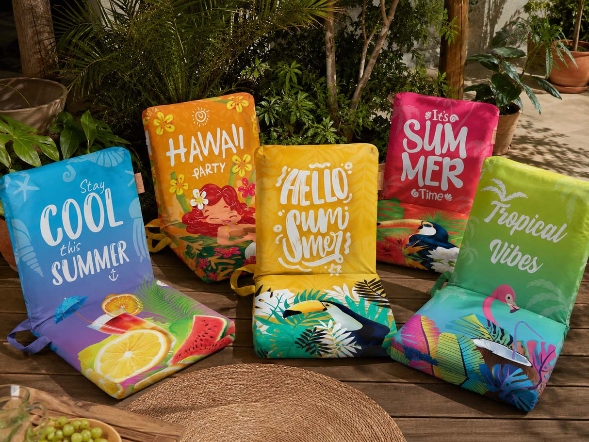 Leżak podróżny składany leżanka TROPICAL VIBES