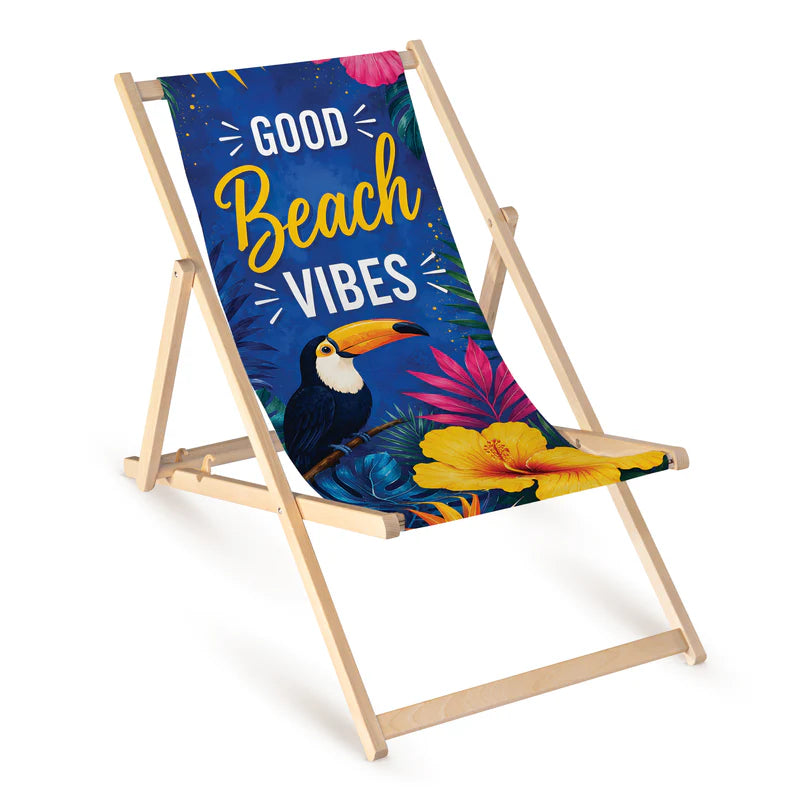 Leżak drewniany LATO GOOD BEACH VIBES