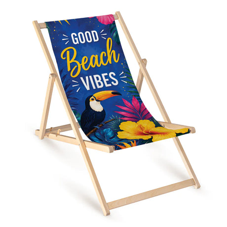 Leżak drewniany LATO GOOD BEACH VIBES