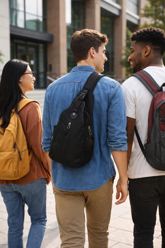 Czarna Torba Na Ramię Sling Bag