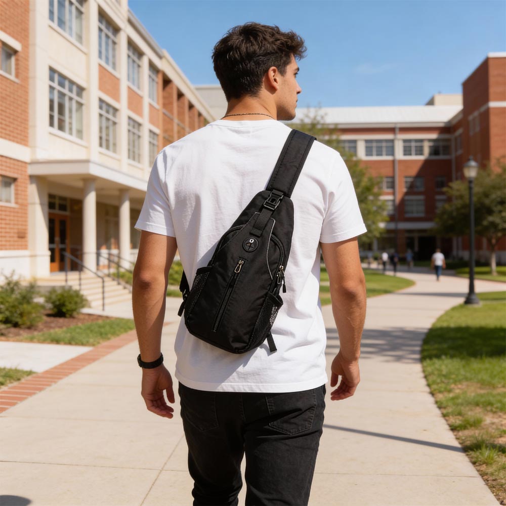 Czarna Torba Na Ramię Sling Bag